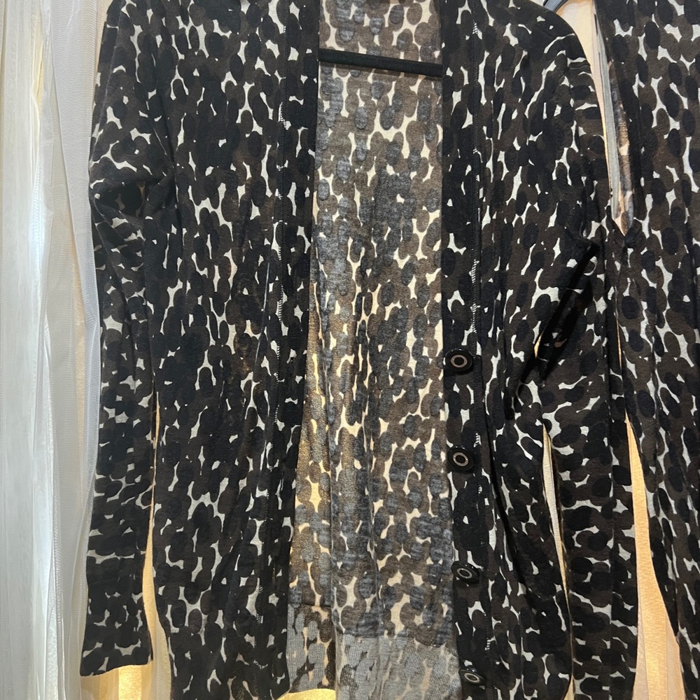 Tory Burch Black and White Patterned Cardigan Set - Picture 2 of 5